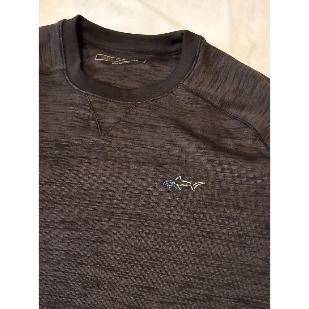Greg Norman Mens XXL Black Heathered Pullover Crewneck Sweatshirt Long Sleeve